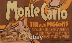 Affiche Hohenstein Tir aux Pigeons Monte-Carlo Monaco Chasse Fusil 1900