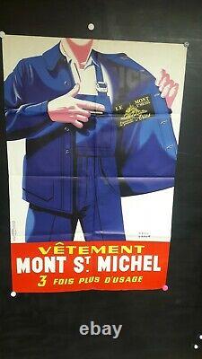 Affiche Homme Travail Vetements Mont St Michel