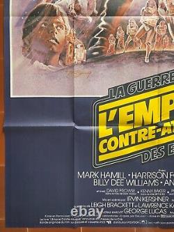 Affiche L'EMPIRE CONTRE-ATTAQUE Star Wars HARRISON FORD Carrie Fisher 120x160cm
