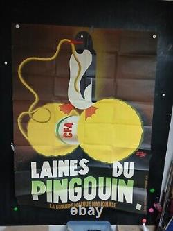 Affiche Laine Du Pingouin Litho De Will Lacroix 155x115cm