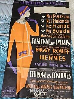 Affiche Le Comité Français De L'élégance Festival De Paris Collection Hermès
