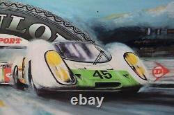 Affiche Le Mans 24 H Dunlop Porsche Ferrari Matra Elf Ford Gt40 Alpine 1968-69