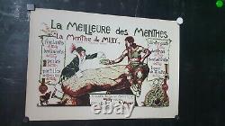 Affiche Liqueur Menthe Milly La Foret