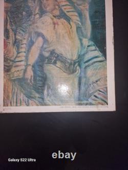 Affiche Lithographie Air Algérie Ancienne