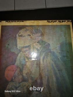 Affiche Lithographie Air Algérie Ancienne