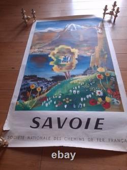 Affiche Lithographiee Chemin De Fer Francais, 1946, Savoie