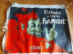 Affiche Lithographiee Cigarettes Hamidie (diable, Devil, Demon)