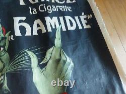 Affiche Lithographiee Cigarettes Hamidie (diable, Devil, Demon)