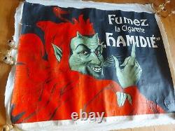 Affiche Lithographiee Cigarettes Hamidie (diable, Devil, Demon)