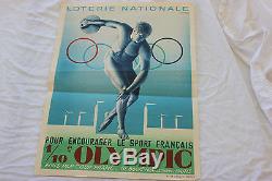 Affiche Loterie Nationale Pour Encourager Le Sport Francais