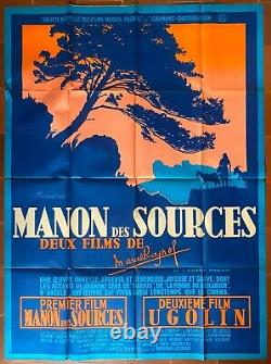 Affiche MANON DES SOURCES Marcel Pagnol PROVENCE Aubagne 120x160cm 1952