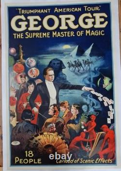 Affiche Magie George, magic Poster, circus, freakshow