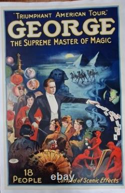 Affiche Magie George, magic Poster, circus, freakshow