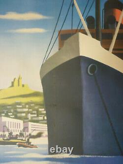 Affiche Marseille le port 1947 par Nathan Garamond originale