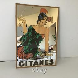 Affiche Miroir GITANES Cigarette Vintage Dransy (1883-1935) Originale D'époque