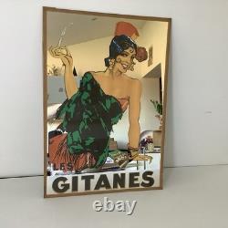 Affiche Miroir GITANES Cigarette Vintage Dransy (1883-1935) Originale D'époque
