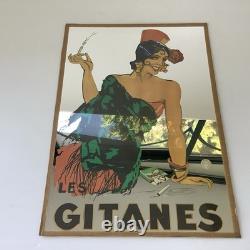 Affiche Miroir GITANES Cigarette Vintage Dransy (1883-1935) Originale D'époque
