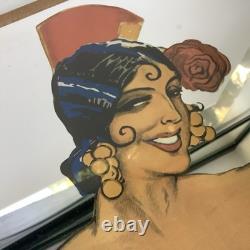 Affiche Miroir GITANES Cigarette Vintage Dransy (1883-1935) Originale D'époque