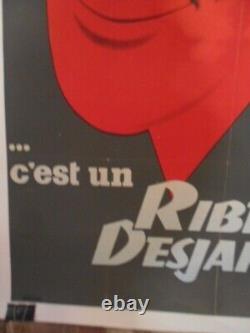 Affiche Originale Ancienne Radio Ribet Desjardins