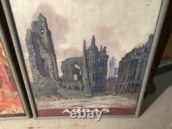 Affiche Originale Arras Chemins De Fer 1920 104,5 x 75,5 cm Première Guerre Affiche Originale Arras Chemins De Fer 1920 104,5 x 75,5 cm Première Guerre