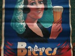 Affiche Originale Biere NARCISSE MAPATAUD à Limoges Brasserie Années 1930