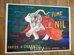 Affiche Originale, Cappiello, Je ne Fume que le Nil, JOB Cigarette Elephant 1912