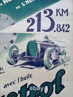 Affiche Originale Castrol Bugatti