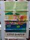 Affiche Originale Côte D'azur Bezombes Roger 1966 100 X 62 Cm