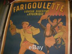 Affiche Originale Farigoulette Liqueur Digestive Et Hygienique