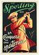 Affiche Originale G. Dola La Casquette Des Sportsmen Golf Cricket 1930