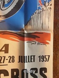 Affiche Originale Geo Ham Moto Cross International 1957 Bsa Gold Star Victor