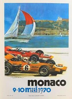 Affiche Originale Grand Prix Monaco 1970
