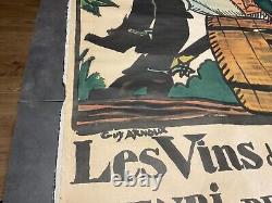 Affiche Originale Guy Arnoux Vins de Bourgogne Nuits st Georges 1930