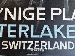 Affiche Originale Interlaken c. 1940 Suisse Schweiz Railways Poster
