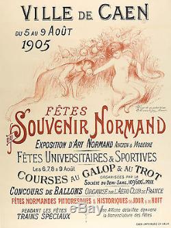 Affiche Originale Jean Veber Caen Normandie
