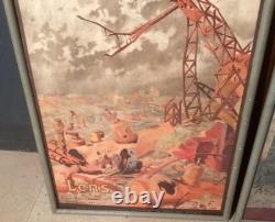 Affiche Originale LENS Chemins De Fer 1920 104,5 x 75,5 cm Première Guerre