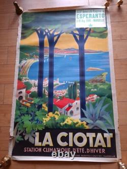 Affiche Originale Lithographiee Station Climatique La Ciotat Annees 30, 40's