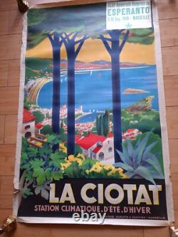 Affiche Originale Lithographiee Station Climatique La Ciotat Annees 30, 40's