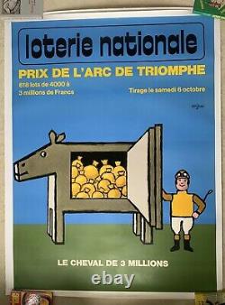 Affiche Originale Loterie Nationale 1973 Raymond Savignac