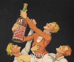 Affiche Originale Mich Bec Kina Aperitif Alcool Liqueur- Rugby 1921