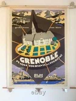 Affiche Originale PLM Grenoble Mont-Blanc 1928 RARE