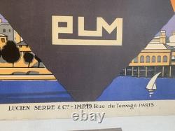 Affiche Originale PLM Grenoble Mont-Blanc 1928 RARE