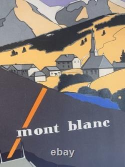 Affiche Originale PLM Grenoble Mont-Blanc 1928 RARE