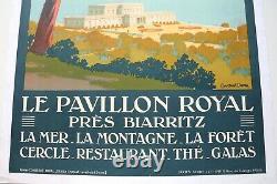 Affiche Originale Pavillon Royal Castel Biarritz Bidart Pays Basque C. Duval 1930