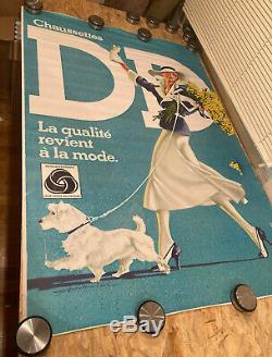 Affiche Originale Poster Chaussettes DD Signée ANDRÉINI Ettorino Vintage