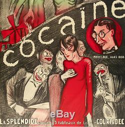 Affiche Originale René Gaillard Cocaïne Moulin Rouge Sacré Coeur 1926