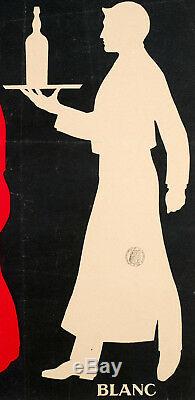 Affiche Originale Saint Raphaël Quinquina Apéritif Vin Serveurs 1930