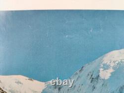 Affiche Originale Tramway Du Mont-blanc St Gervais Nid D'aigle Vintage Poster