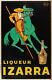 Affiche Originale Zulla Liqueur Izarra Alcool Pays Basque 1934