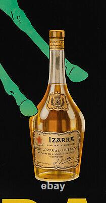 Affiche Originale Zulla Liqueur Izarra Alcool Pays Basque 1934